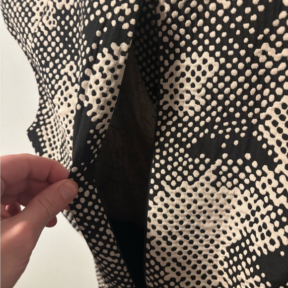 Lela Rose Wool Knee-length dress size 8 navy and black - Picture 6 of 8